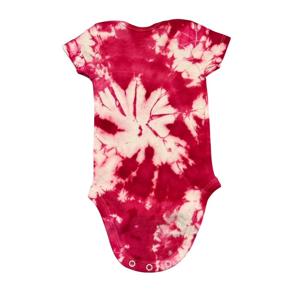 Pink Flower Ice Tie Dye Baby Bodysuit 3-6 Mos Carters - Picture 1 of 2